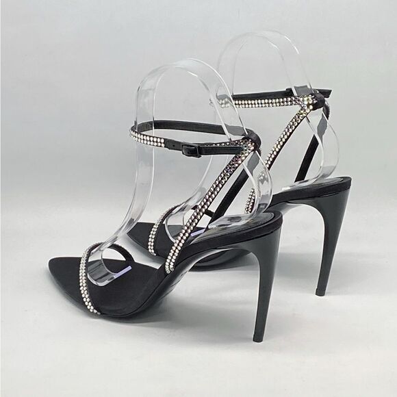 SAINT LAURENT Gippy 90 Crystal Embellished Sandals - Picture 8 of 14